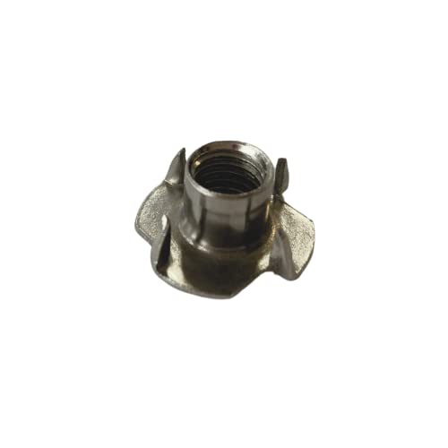 meinschraubenversand.de - Einschlagmuttern M 4 25 Stück (4 Einschlagspitzen als Mitdrehsicherung, Gewinde metrisch) M4 - M12 - Edelstahl Muttern - Zackenmuttern - A2 V2A rostfreier Edelstahl - M4 25