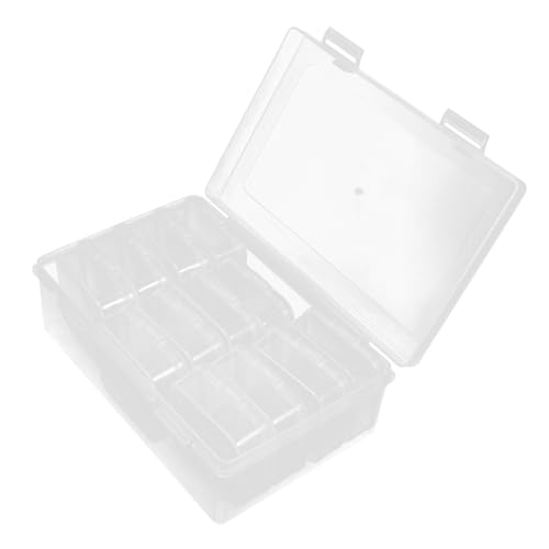 HOMSFOU 1 Set Jewelry Storage Box Bead Boxes Ear Small Storage Bins Case Storage Boxes Mini Boxes Organizer Organiser Little Small Beads Mini Beads Storage Holder White Plastic
