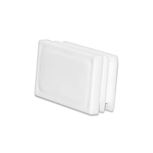 Image of Flyshop 8 PCS Tube Chair Glide Rectangle Tubing End Cap White Plastic Plug Pipe Inserts 30 x 50 mm, 1-3 /16 inch x 2 inch