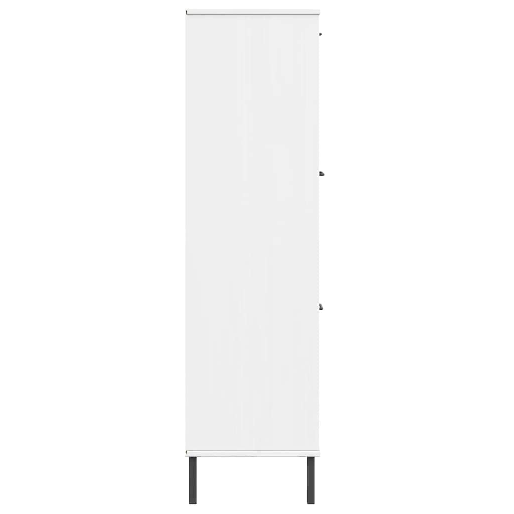 Biblioteka 6 przegródek drewno lita sosna biała 90x35x128,5 cm | Wytrzymałe metalowe nóżki, dołączony uchwyt ścienny, instrukcja montażu w zestawie, do przechowywania książek i czasopism