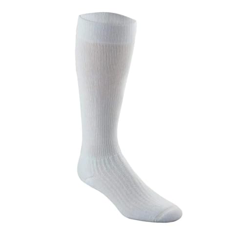 Image of JOBST 76776 Activewear Athletic Compression Sock, 20-30mmHg, Knee High, X-Large, White