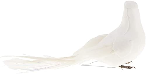 2 peças de ornamentos de jardim de pássaros artificiais de musgo