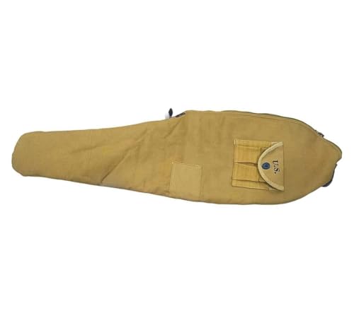 War Equine Militaria WW2 M1 Carbine Fleece lines canvas case with carry starp Marked U.S with extra carbine pouch- Khaki