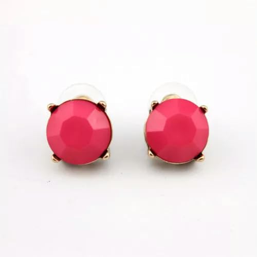 Delicados Pendientes con Forma de Punto de ópalo y Cristal de Color Caramelo para Mujer