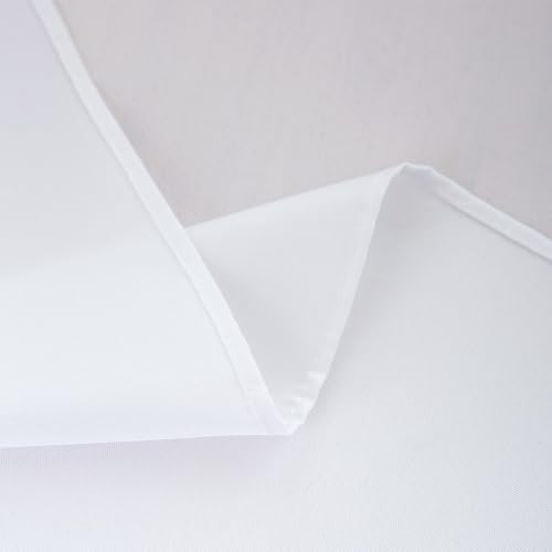 Image of sancua 2 Pack Small Square Tablecloth 24 x 24 Inch White, Stain and Wrinkle Resistant Washable Polyester Table Cloth Decorative Solid Fabric Table Cover for Nightstand End Bedside Tables