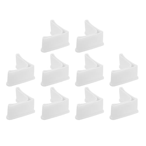 uxcell 10Pcs L Shape Leg Pads, 2" x 2"(50 x 50mm) Furniture Leg Cover Protectors L Shaped PVC Furniture Angle Iron Caps, White
