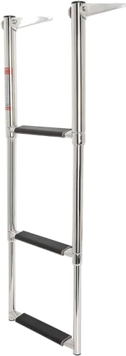 Escalera telescópica marina de 3 peldaños acero inoxidable miniatura 1