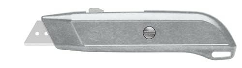 MARTOR Coltello di sicurezza con rientro della lama, lama arrotondata in Acciaio inossidabile, non rivestita, SECUNORM MULTISAFE, coltello Cutter professionale, zinco, Per mancini e destrorsi