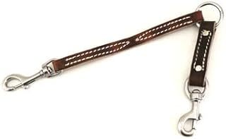 Leerburg Amish Leather Leash Adapter Brown w/Stainless Steel Hardware