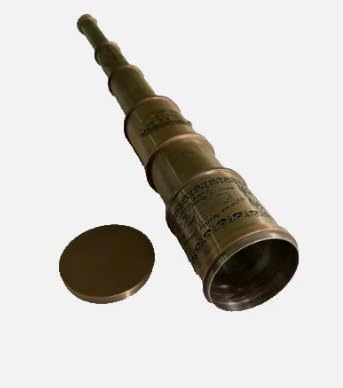 Engraved Brass Nautical Telescope with Wooden Box Robust Vintage Style Spyglass Ideal for Hiking Traveling Home Decor & Graduation Gift