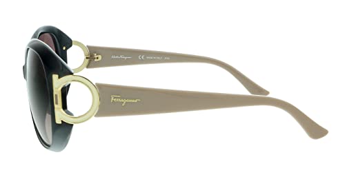 Ferragamo Brown Gradient Oval Sunglasses SF668 001 573
