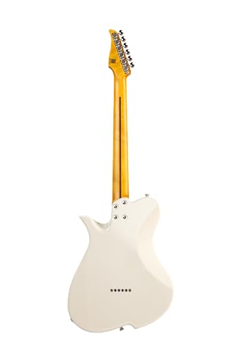 Vola Vasti V3 MC Guitare électrique, corps en frêne, manche en érable, frettes en nickel, manche en C moderne, fabriquée au Japon (Vintage Blanc) - Les Beatles, Paul McCartney, John Lennon, RIngo Starr, George Harrison Vola Vasti V3 MC Guitare électrique, corps en frêne, manche en érable, frettes en nickel, manche en C moderne, fabriquée au Japon (Vintage Blanc) – Image 3