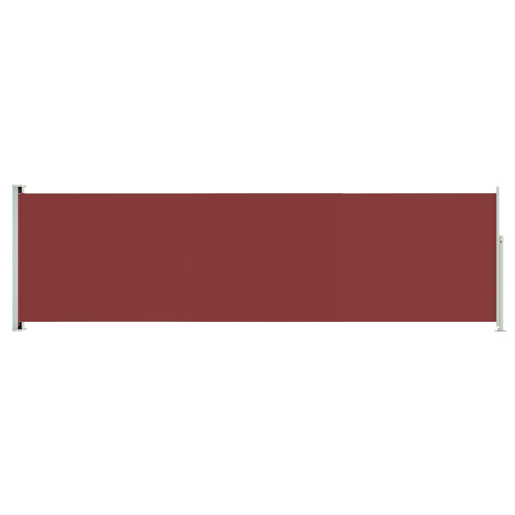 Homvdxl 600 cm Wide Patio Retractable Side Awning, Single Panel Retractable Privacy Screen, UV-Proof Side Awning for Outdoor, Balcony, Deck, Red, 600x180 cm