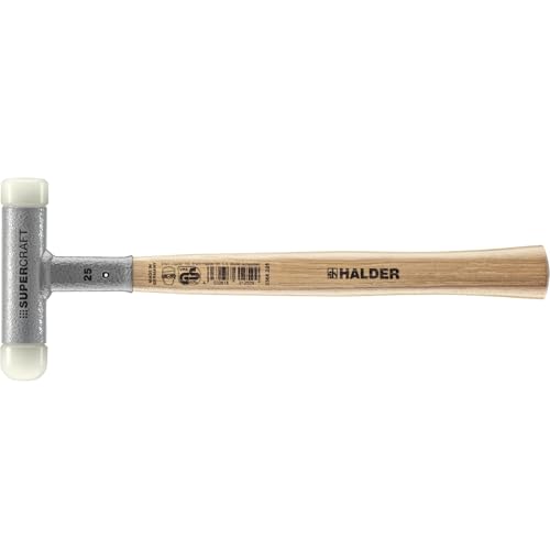 SUPERCRAFT-Schonhammer, mit schwingungsdämpfendem, ergonomisch geformtem und lackiertem Hickorystiel und abgerundetem Einsatz | D=25 mm | 3366.225