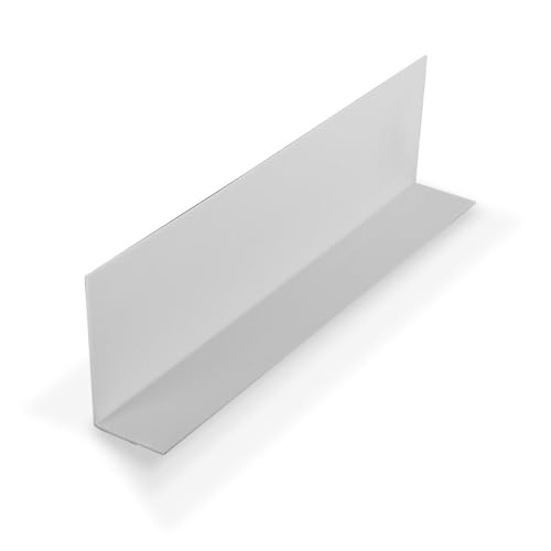 Outwater Plastics 1921-Wh White 1''X 2'' X 3/64'' (.047) Thick Styrene Angle Plastic Angle Moulding 46 Inch Lengths (Pack of 3)