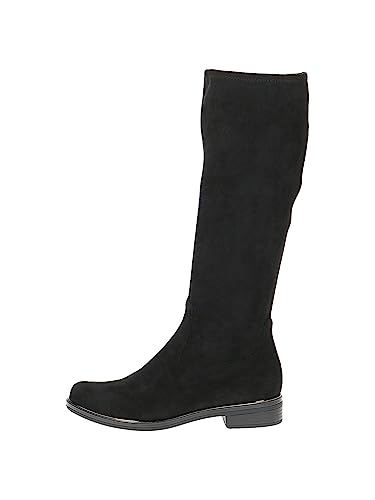 CAPRICE Women's high boots without heel Knee-high Vegan, Black (Black Stretch), 6 UK