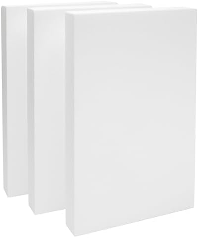 Rectangular Foam Blocks - Easy-to-Carve Sculpting Foam - Diorama Base Rectangles for Model Displays - Versatile Craft Pack for DIY Craft - Pack of 3, 17 x 11 x 2 in, White