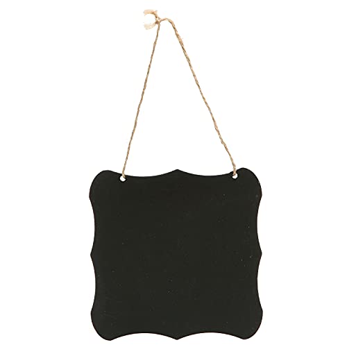 Mygift 6-Inch Hanging Black Vintage Style Frame With Jute String/Wall Décor Wooden Chalkboard Signs, Set Of 4 #TOP3