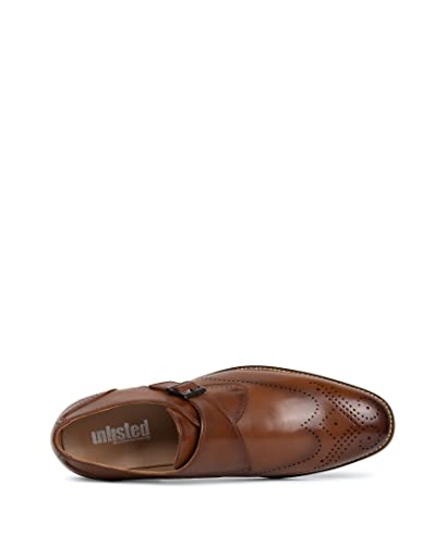 Kenneth Cole Unlisted Men's Blake Single Monk Strap Loafer, Cognac, 8.5 #TOP3