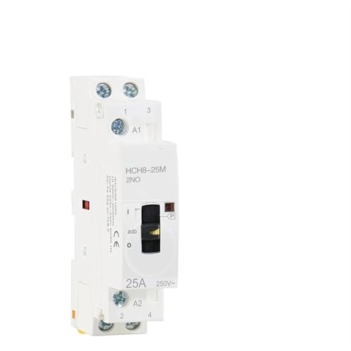 Contacteur modulaire 2P 25A HCH8-25M 2NO pour tableau électrique domestique sur rail Din
