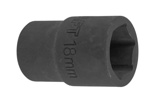Image of 18mm Impact Socket - 1 /2-Inch Drive, 6-Point, Heavy-Duty Manual Socket for Automotive & Mechanical Use