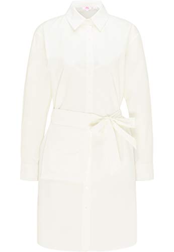 myMo 125029_Wollweiss_S_12511488 Robe Chemisier, Blanc cassé, S Femme Cover