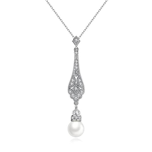 Collier pendentif perles simulées bijoux esthétiques mariage cadeaux