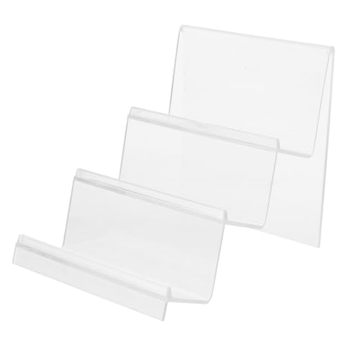 Unomor Transparent Wallet Display Stand Three Tier Desktop Organizer for Sunglasses and Versatile Holder for Retail Use Sleek and Design for Enhanced Aesthetic Appeal