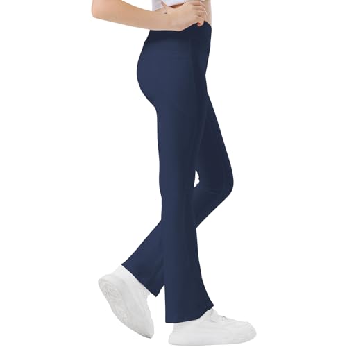 B&GCozy Girls Flared Leggings Yoga Dance Pants Kids Cross High Waisted Pants for Girls with Pockets Size 6-15 Years2