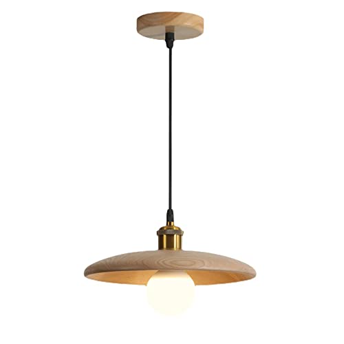 Lámpara Colgante E27 de madera ideal para comedor nórdico 8
