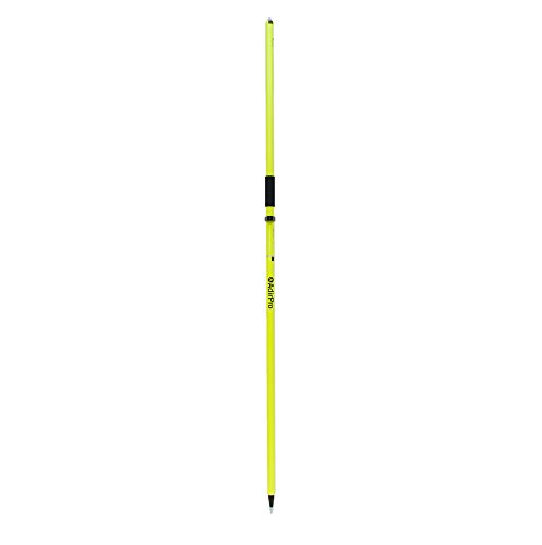 AdirPro Aluminum GPS Rover Rod – 2m 2-Piece Design GPS Pole for Land Surveying & Engineering – RTK GPS/GNSS Accessory – Includes Level Vial & Carrying Case (Fluorescent Yellow)