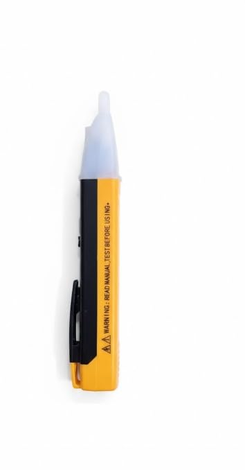 Image of Skypearll Analog Voltage Tester, 90~1000V AC Electric Voltage Power Detector Alert Sensor Tester LED Light Non-Contact Pen Safe Power Sensor for Home & Professional Use, Yellow