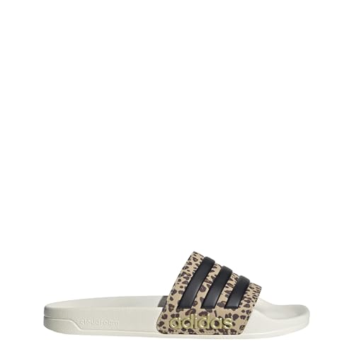adidas Unisex Adilette Shower Slide Sandal, Off White/Black/Magic Beige, 11 US Men4