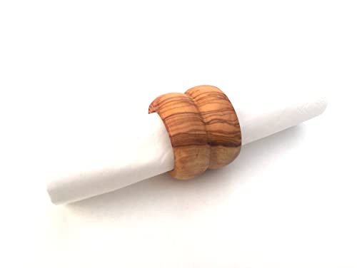 Rond de serviette en bois d'olivier de 5,5 cm Cover