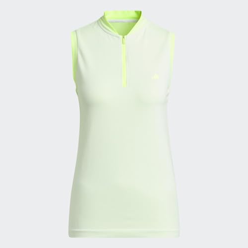 adidas Women's Ultimate365 Tour Primeknit Sleeveless Polo Shirt, White, Small - Image 5