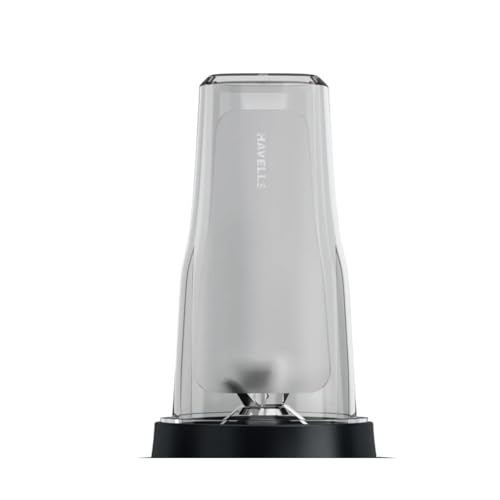 Image of Havells Nutri Insta Blend 350W Mixer Grinder for Kitchen | 3 Jars with Blend, Carry & Store Feature | SS304 Stainless Steel Blades | One Push Operation | 21000 RPM | Black (Nutri Insta Blend Black)