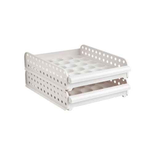 Organizador de huevos con ranuras antiimpacto y tapa protectora transparente