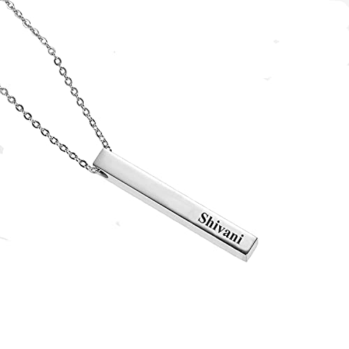 Image of Shivani Cursive Gold & Silver Name Pendant Necklace, Best Jewelry Gift for Girls.