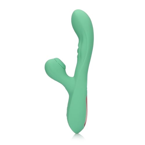 Loveline Vibromasseur de lapin avec vague de pouls et langue vacillante Bleu herbe