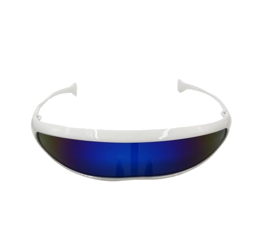 VIGUEUR UV400 Mirrored Sunglasses, Narrow Frame, Futuristic Design