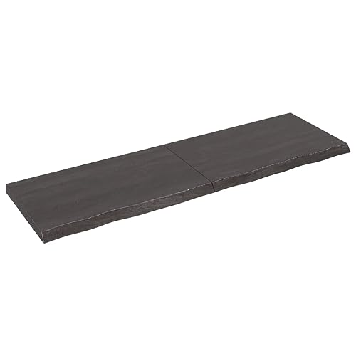 Estantería de pared para jardín en madera maciza de roble con acabado gris oscuro 2