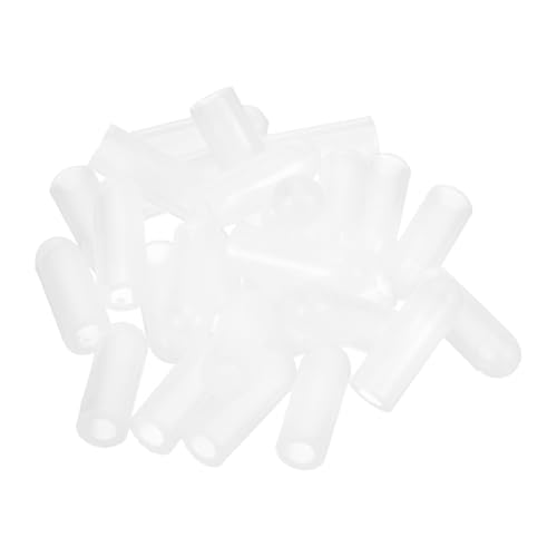 Image of uxcell 88Pcs Silicone End Caps, 3.2mm(1 /8 inch) ID 6mm(1 /4 inch) Height Round Rubber Elastic Screw Thread Protectors Flexible Screw Bolt Covers Caps for Metal Tube Rod Bolt, Clear