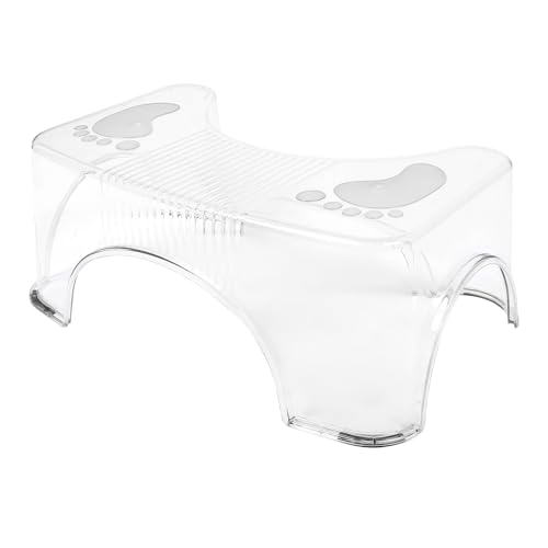 HAKIDZEL Tabouret Escabeau Transparent pour Toilettes la Turque Repose-Pieds Antidérapant, Adapté pour Entraînement la Propreté et Salle de Bain