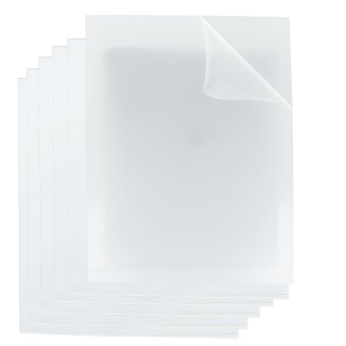 Image of Hitefu 6 Pack Clear Acrylic Sheets 0.08 inch Thick 6 inch x 8 inch | Transparent Plastic Plexiglass Panels, Protective Cover, For Signs & Photo Frames, Art Craft & DIY Display Projects