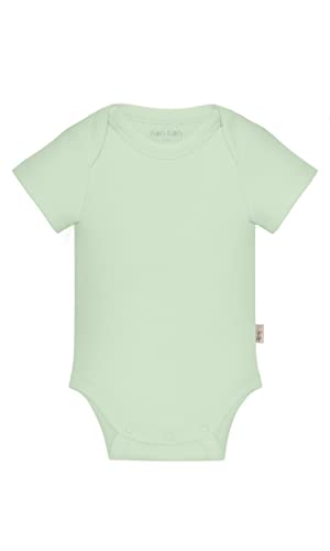 Image of KOH KOH Kids Short Sleeve Cotton Solid Lap Shoulder Baby Bodysuit