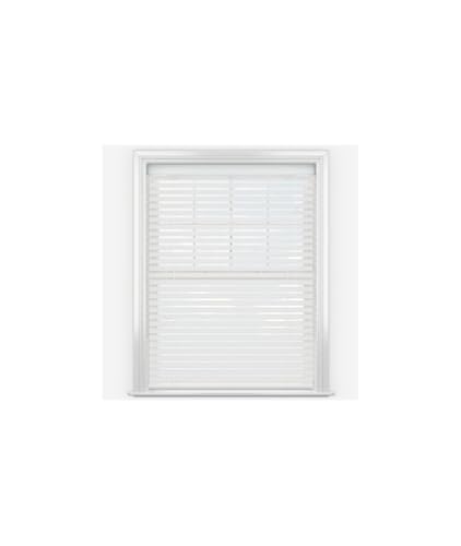New Edge Blinds Made To Measure White Faux Wood Venetian Blind, 50Mm Slats, String Finish, Smooth/Grained, 40-60Cm X 120Cm - 6