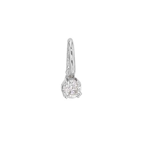 Pendentif diamant serti griffes or blanc 750 : le cadeau éternel