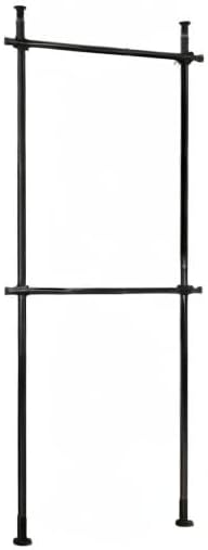 Miniatura 8 de NOLANTISI Perchero telescópico ajustable de 2 niveles para colgar ropa, soporte organizador de armario, estante de ropa de doble barra, barra de