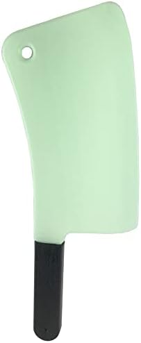 Giant Plastic Butcher Knife Cleaver Jumbo Prop With Green Blade - 4