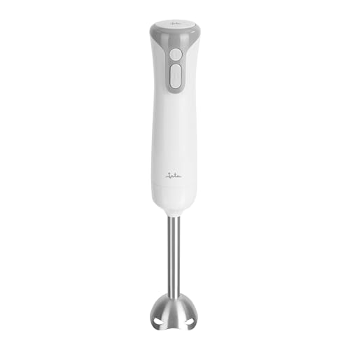 JATA JEBT1124 - Batidora de Mano 400 W, 2 Velocidades, Pie de Acero Inoxidable Desmontable, 4 Cuchillas Inox, Diseño Ergonómico, Fácil Limpieza